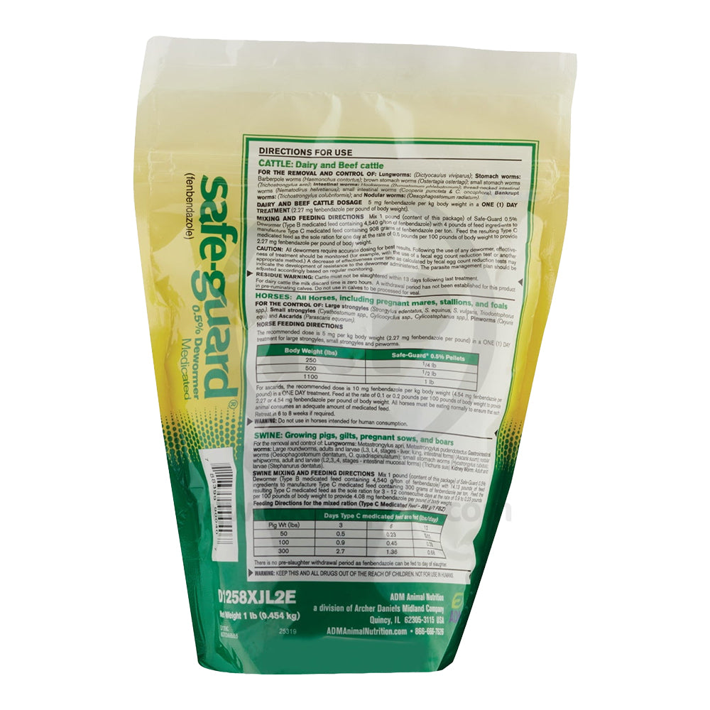 ADM Safe-Guard 0.5% Multi-Species Dewormer 1-lb