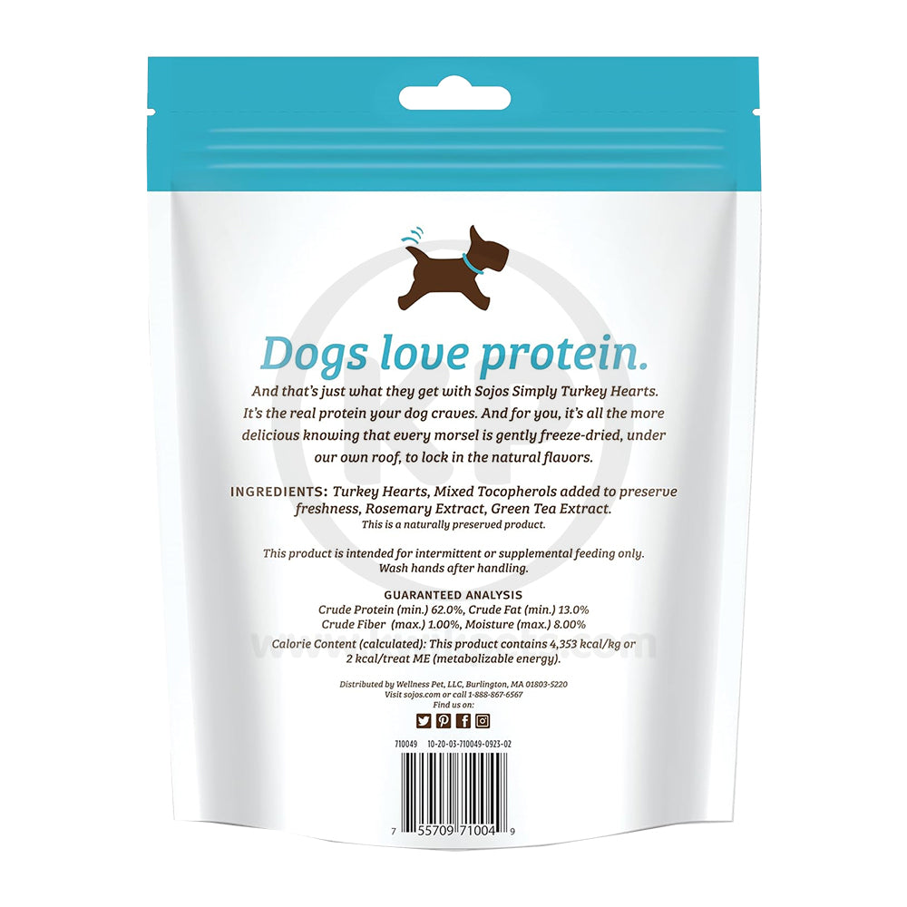 Sojos Simply Turkey Freeze Dried Dog Treats 4-oz