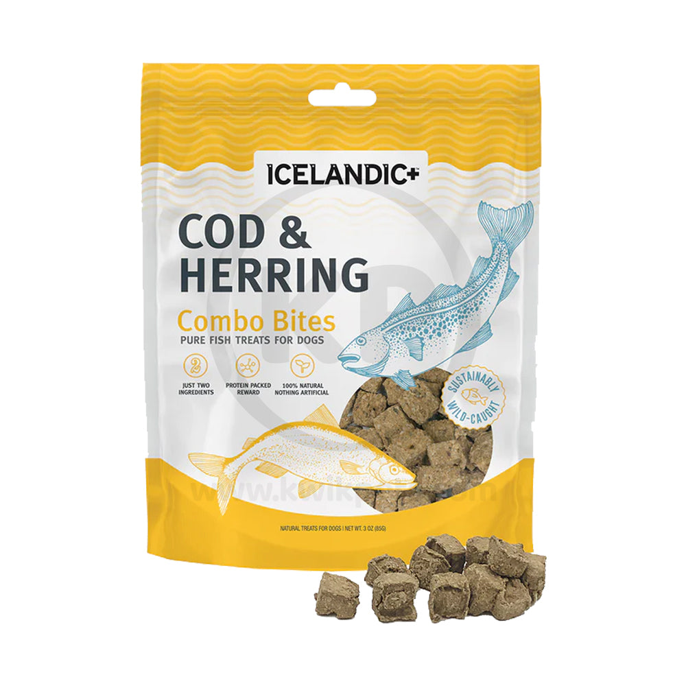 Icelandic+ Cod & Herring Combo Bites Dog Treats 3.52-oz