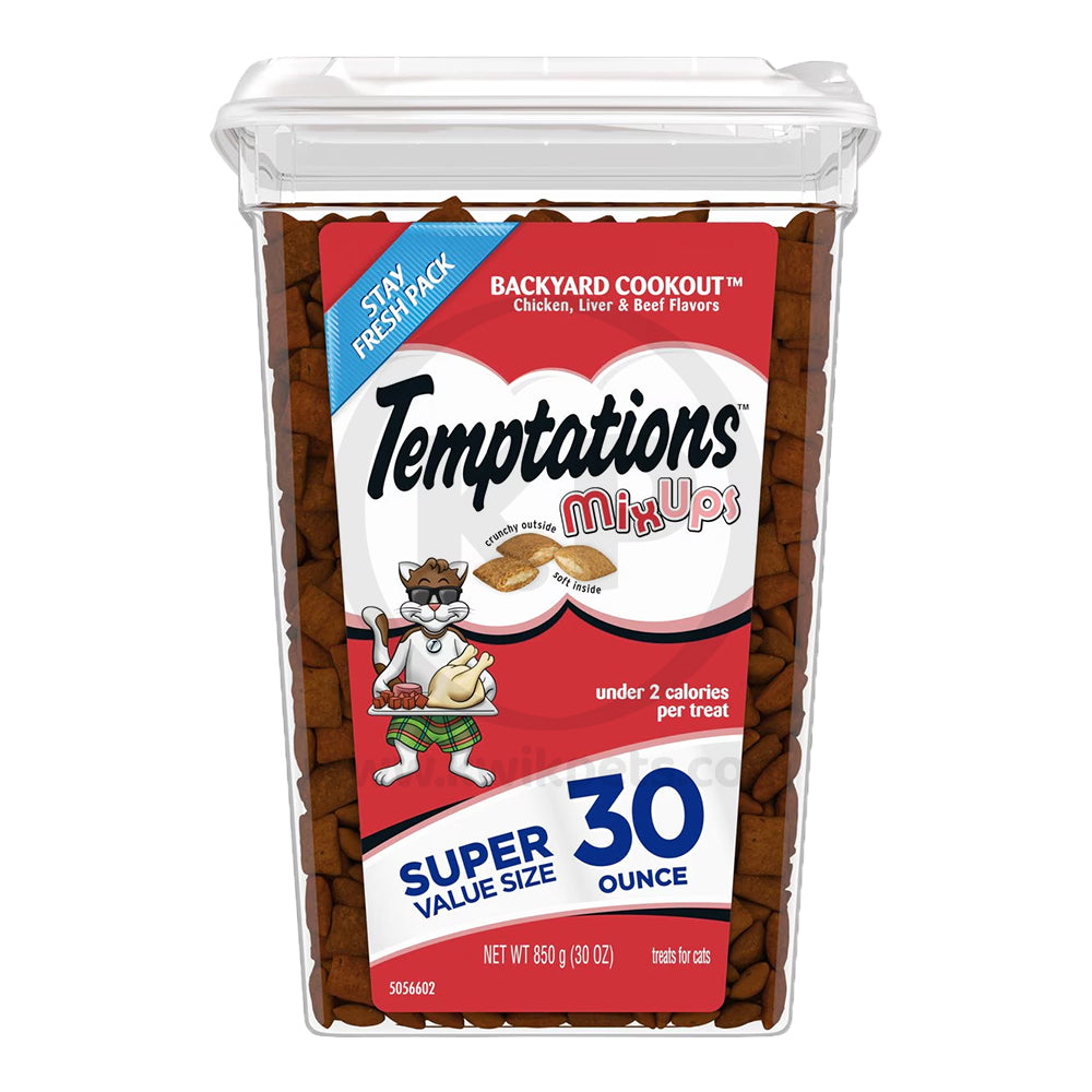 Temptations MixUps Crunchy & Soft Adult Cat Treats Backyard Cookout 30-oz