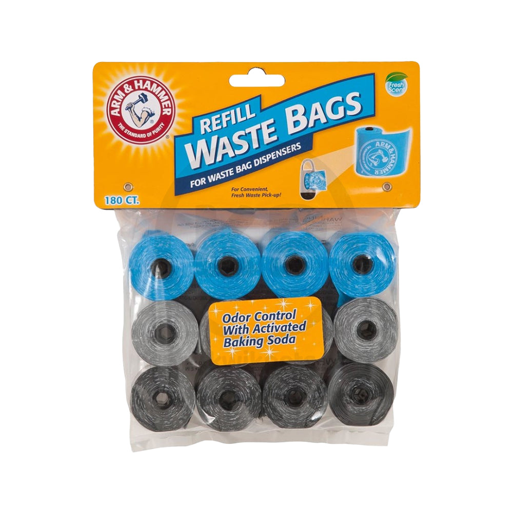 Arm & Hammer Disposable Waste Bags Refills Assorted 180 Count