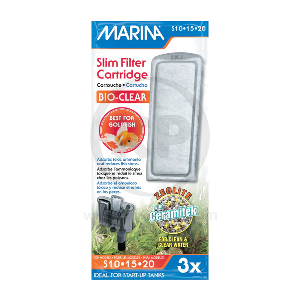 Marina Bio-Clear Zeolite Slim Filter Cartridge 3 Count