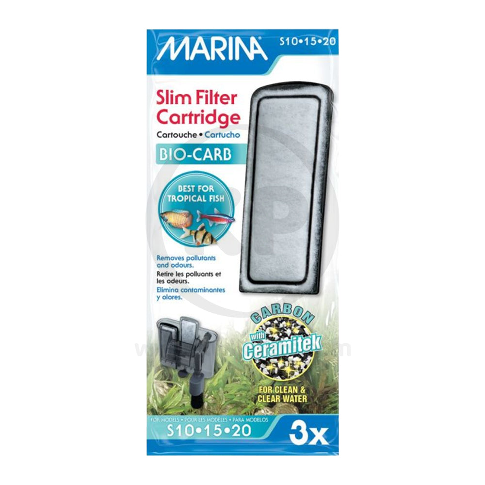 Marina Bio-Carb Carbon Slim Filter Cartridge 3 Count