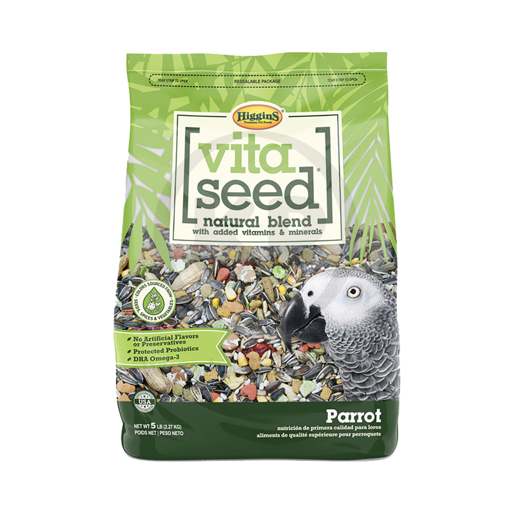 Higgins Vita Seed Natural Blend Parrot Bird Food 3-lb