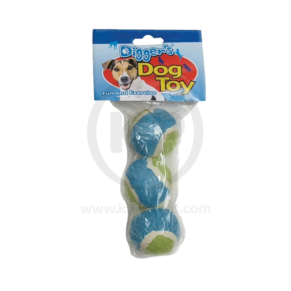 Boss Pet Digger’s Multicolored Rubber Mini Tennis Balls Dog Toy Small 3 Count