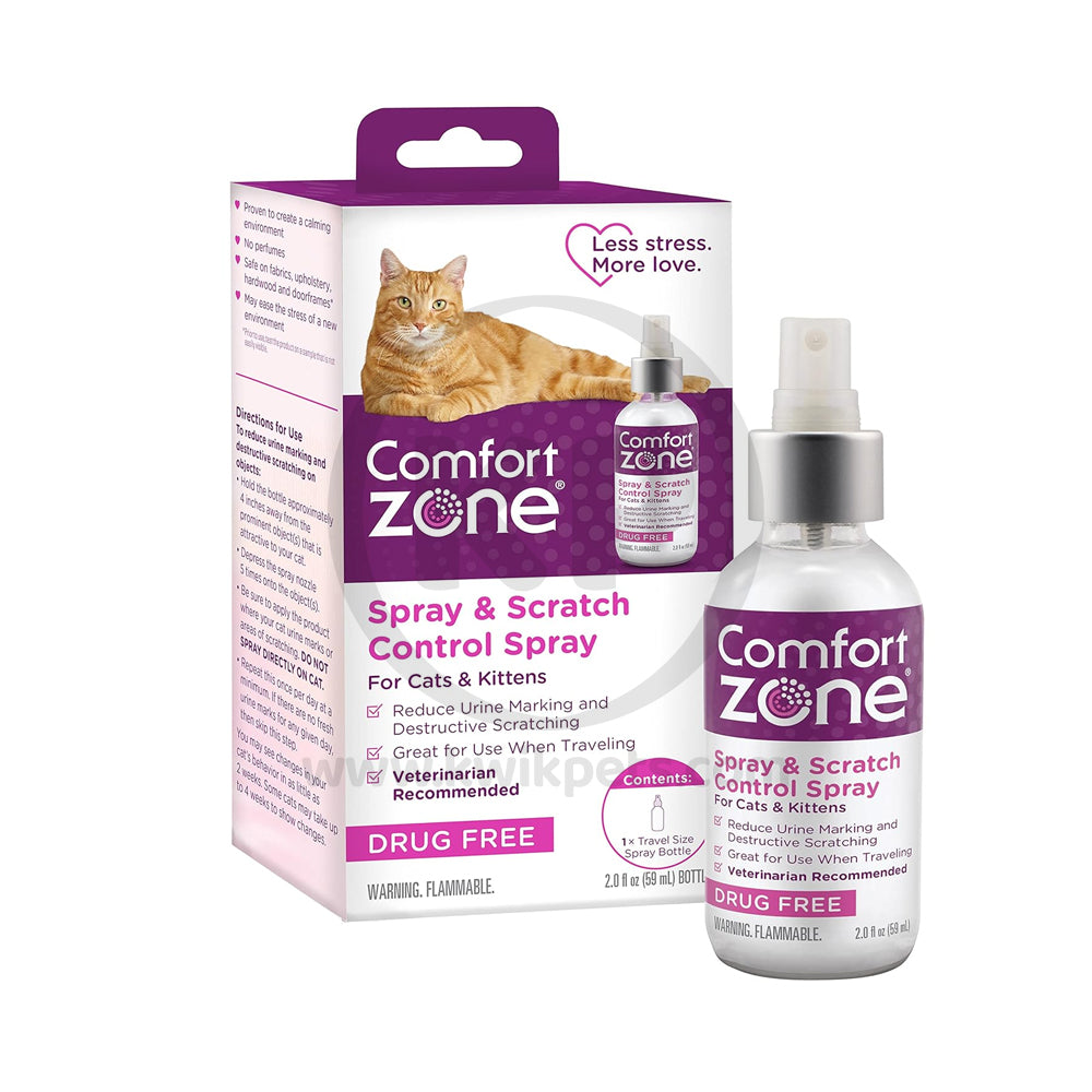 Comfort Zone Scratch Deterrent & Cat Calming Spray 59.2 ml 2-oz