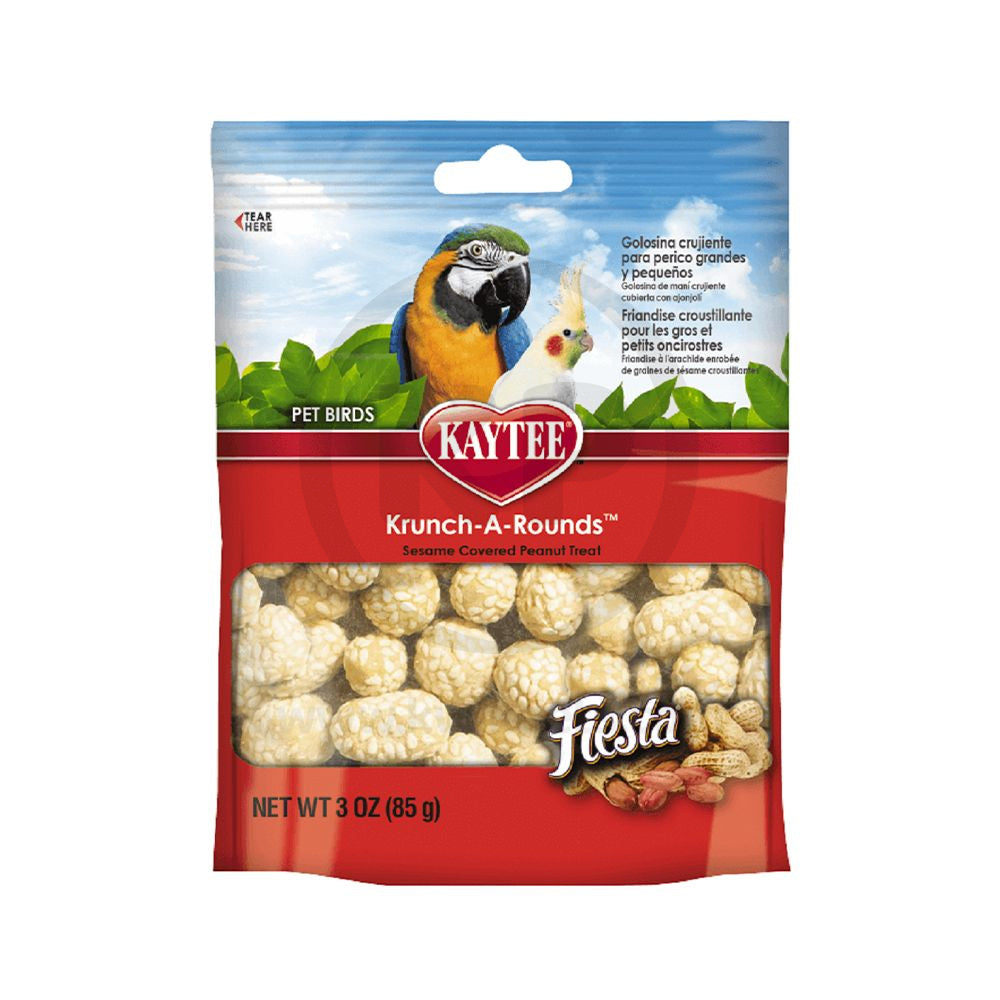 Kaytee Krunch-A-Rounds Sesame Covered Peanut Treat for All Hookbills 3-oz