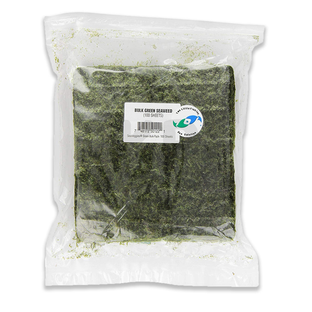 Two Little Fishies Julian Sprung’s Seaveggies Green Seaweed Fish Food 100 Count