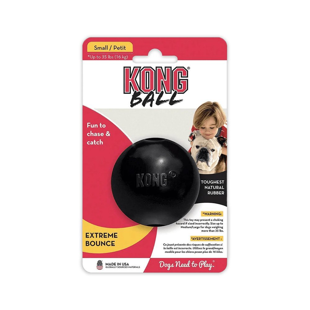 KONG Extreme Ball Dog Toy Black Small