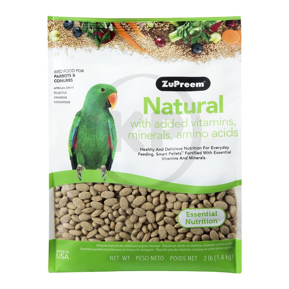 ZuPreem Natural Bird Food Parrots & Conures 3-lb