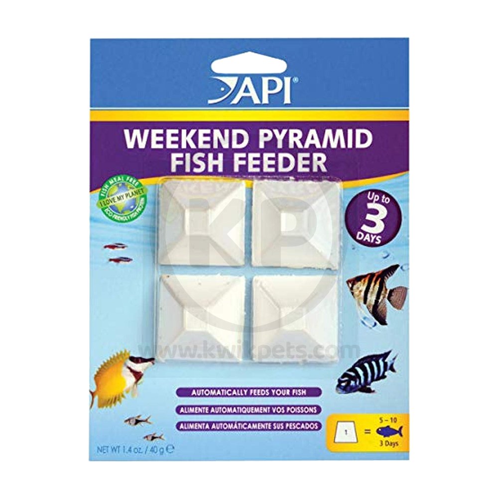 API 3-Days Weekend Pyramid Fish Feeder 4 Count 1.4-oz