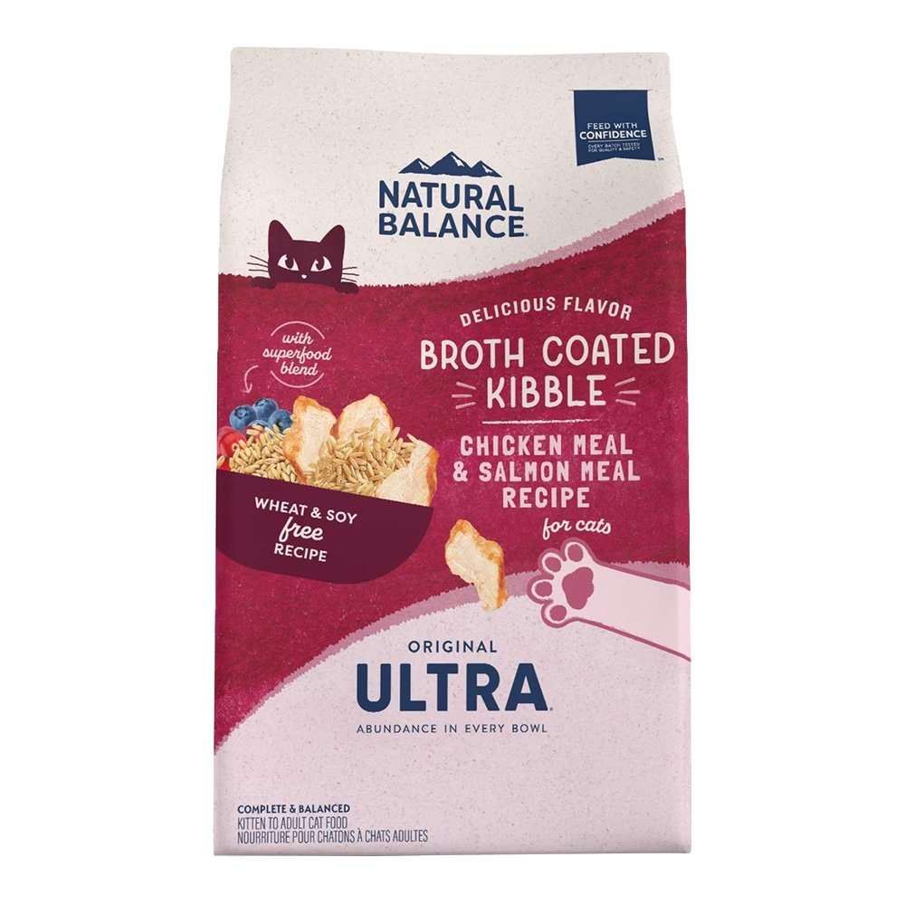 Natural Balance Pet Foods Original Ultra Broth Coated Dry Cat Food Chicken & Salmon 6-lb