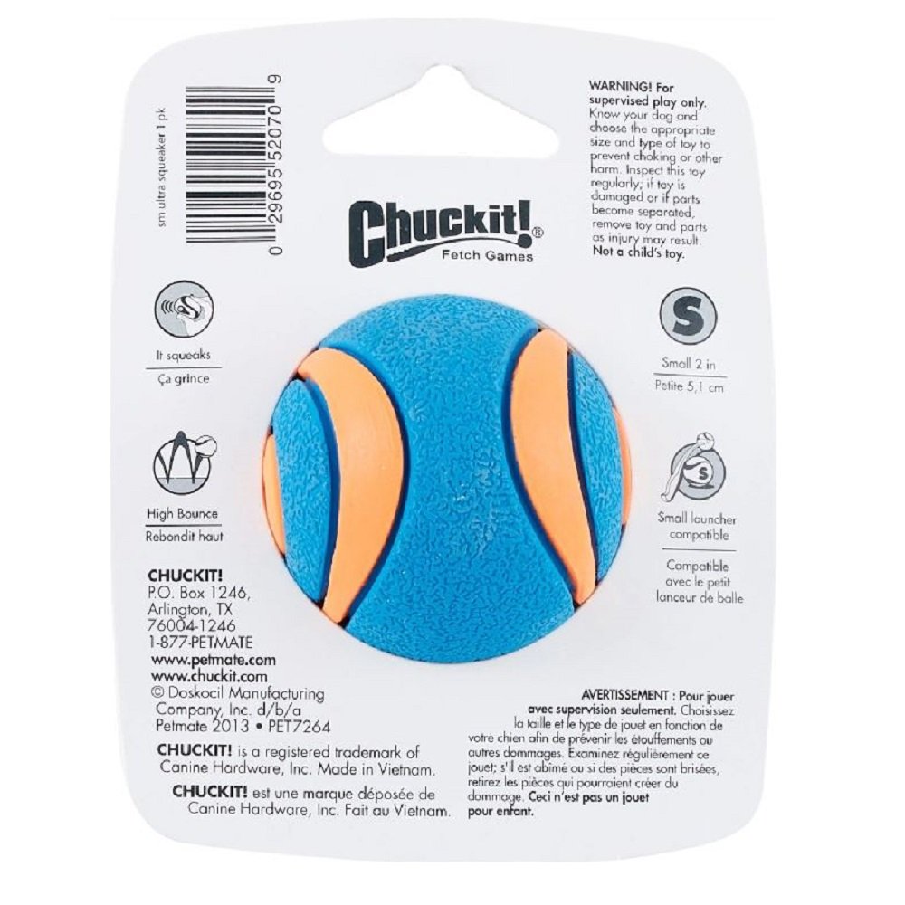 Chuckit! Ultra Squeaker Ball Dog Toy Small