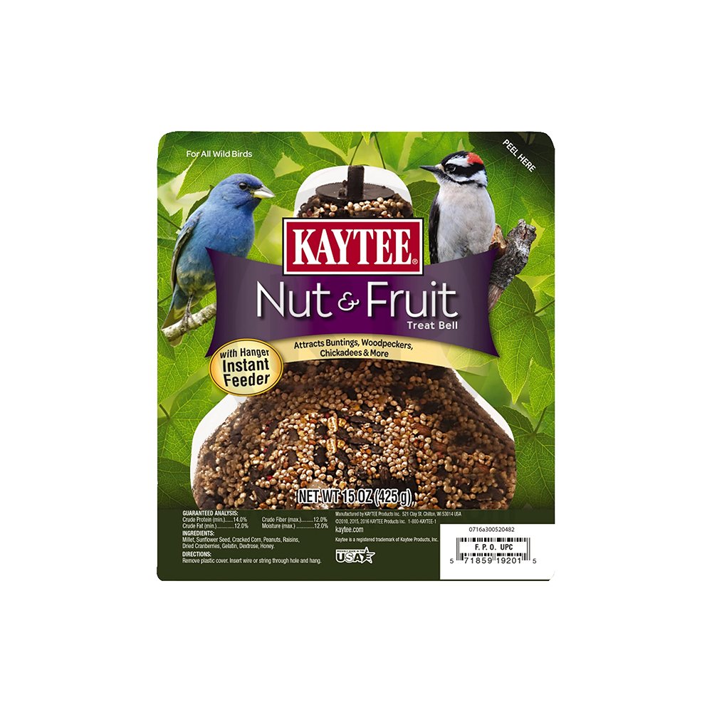 Kaytee Nut & Fruit Seed Wild Birds Treat Bell 15-oz