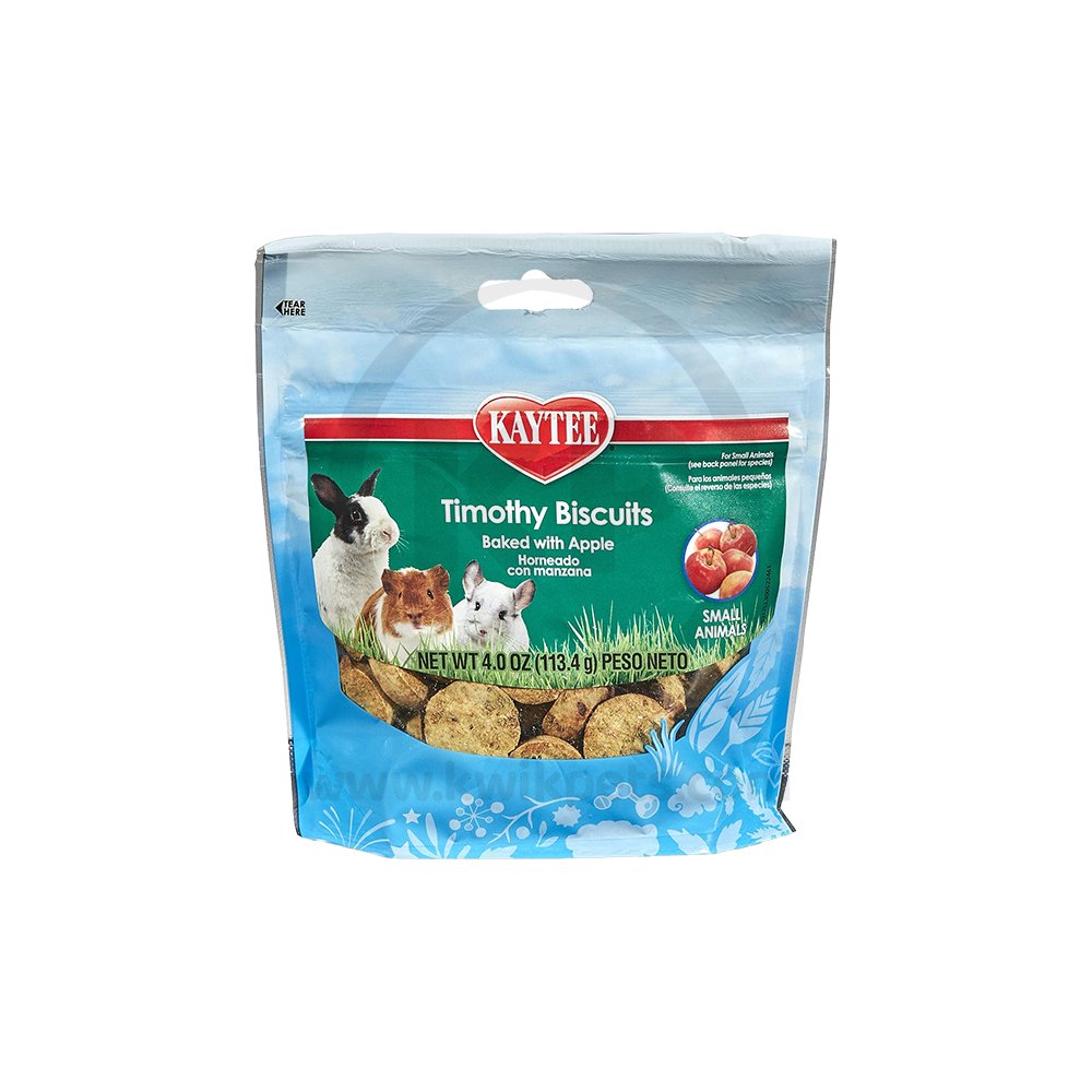 Kaytee Timothy Biscuits Baked with Apple Small Animals Treat 4-oz