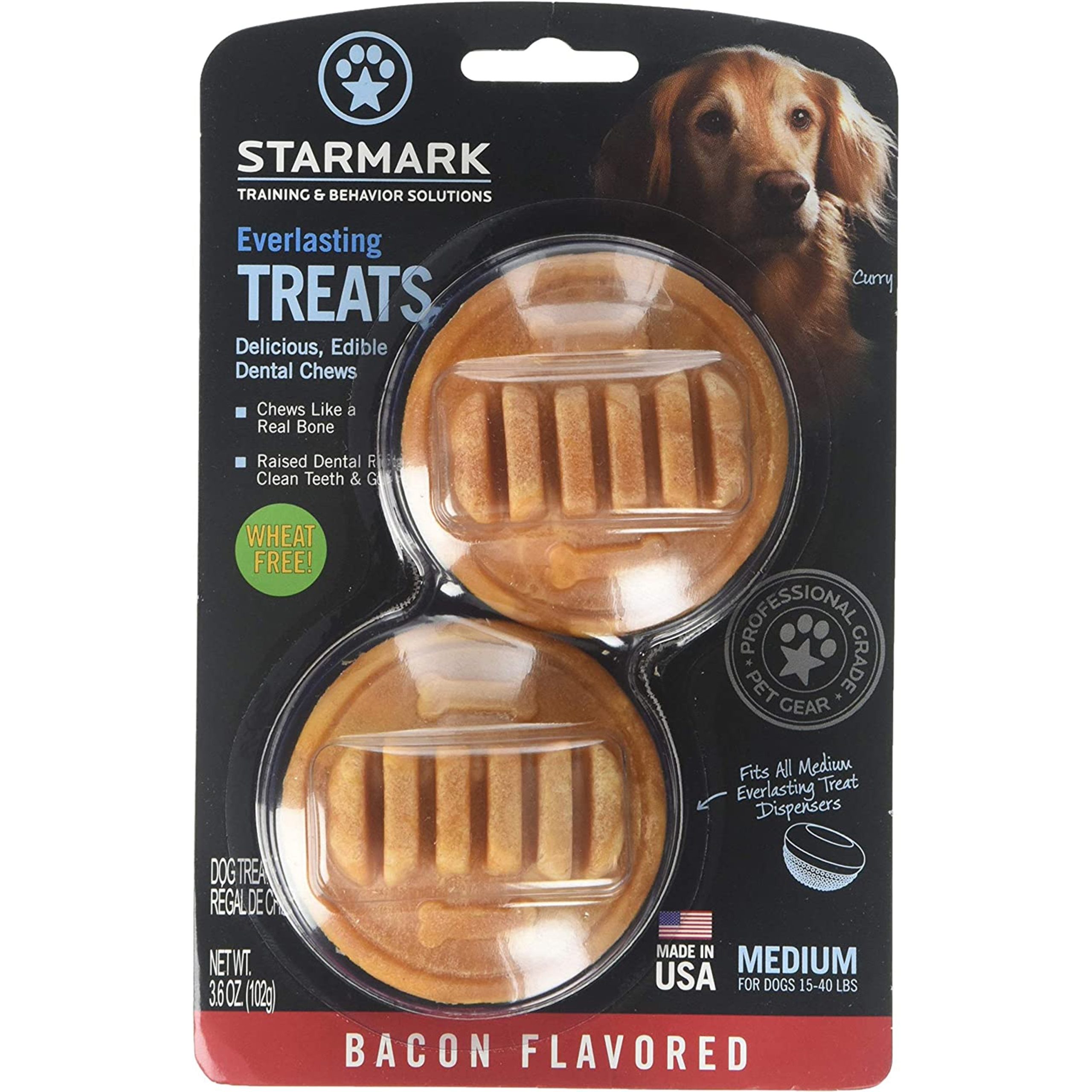 Starmark Everlasting Dog Treat Bacon Medium 3.6-oz