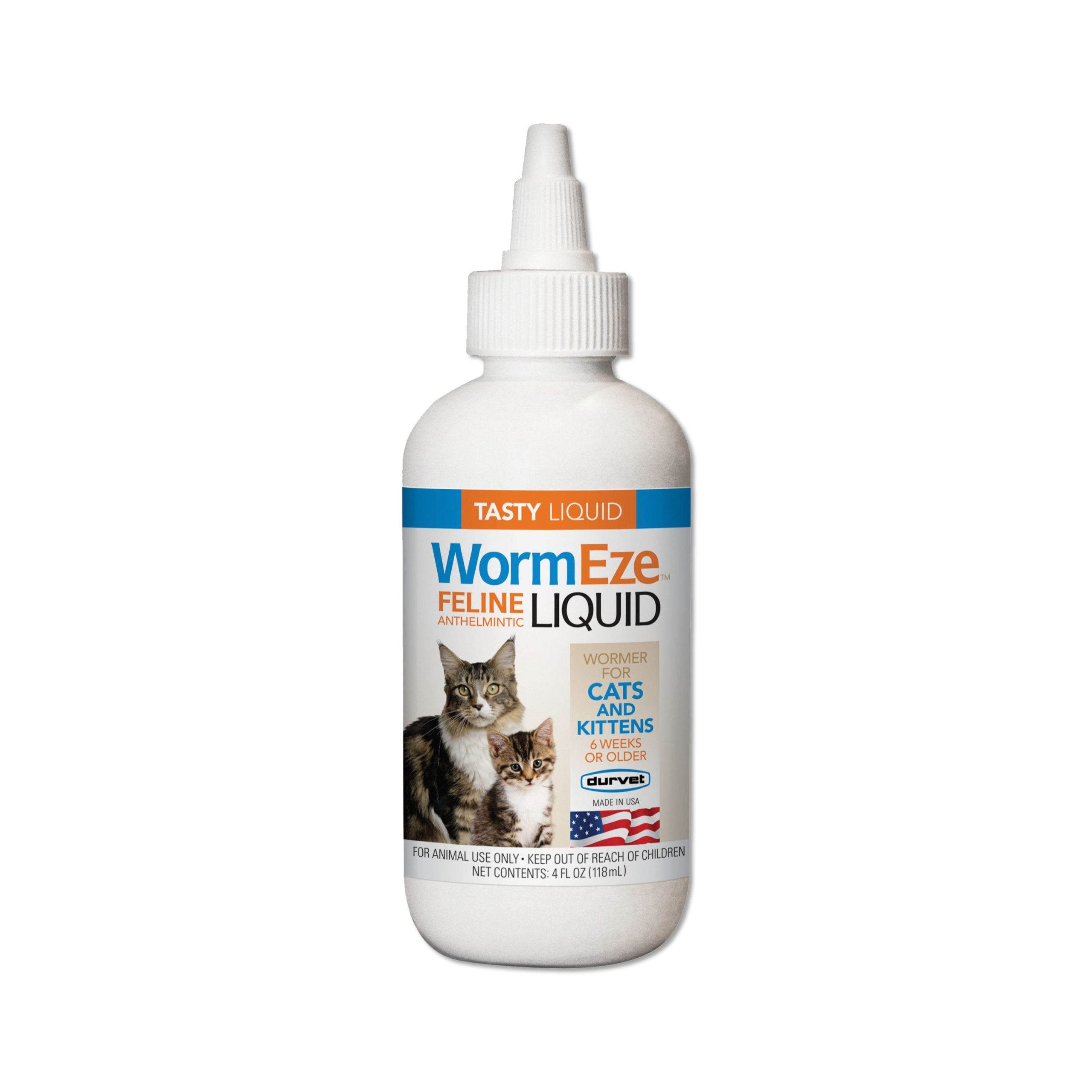 Durvet Wormeze Dewormer Liquid for Cats & Kittens 4-oz