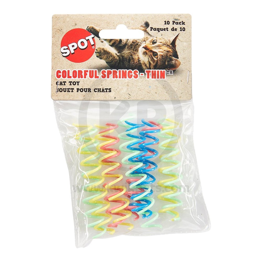 Ethical Pet Spot Thin Colorful Springs Cat Toy Assorted 10 Count 3-in