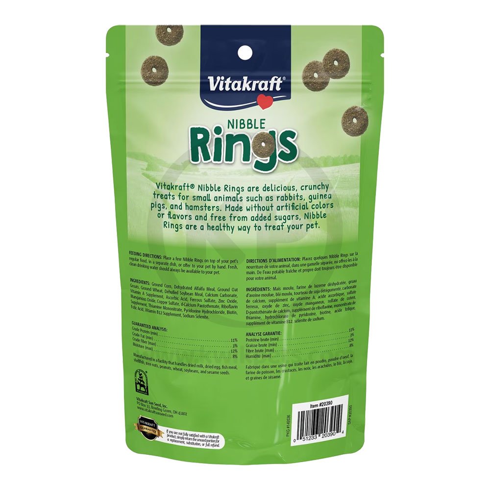 Vitakraft Nibble Rings Crunchy Treat for Small Animals 10.6-oz