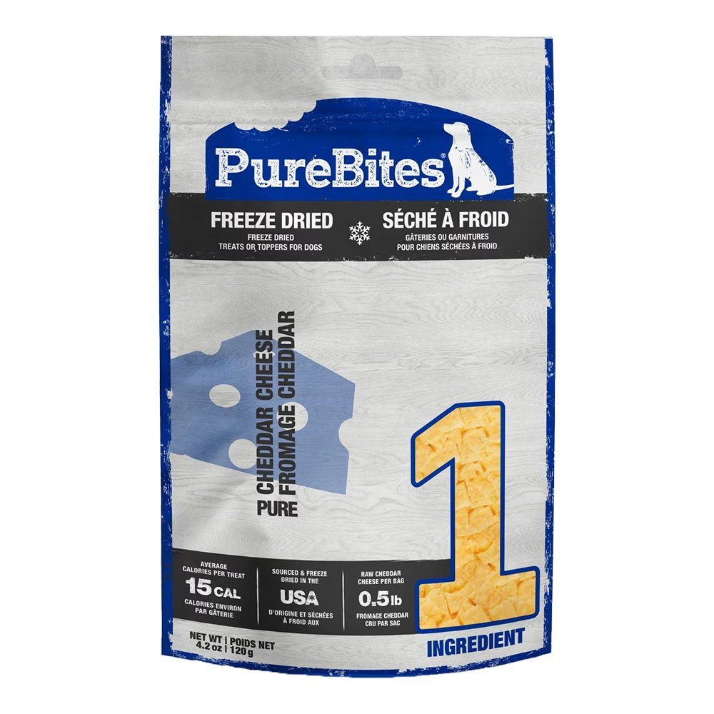 PureBites Cheddar Cheese Freeze Dried Dog Treats 4.2-oz