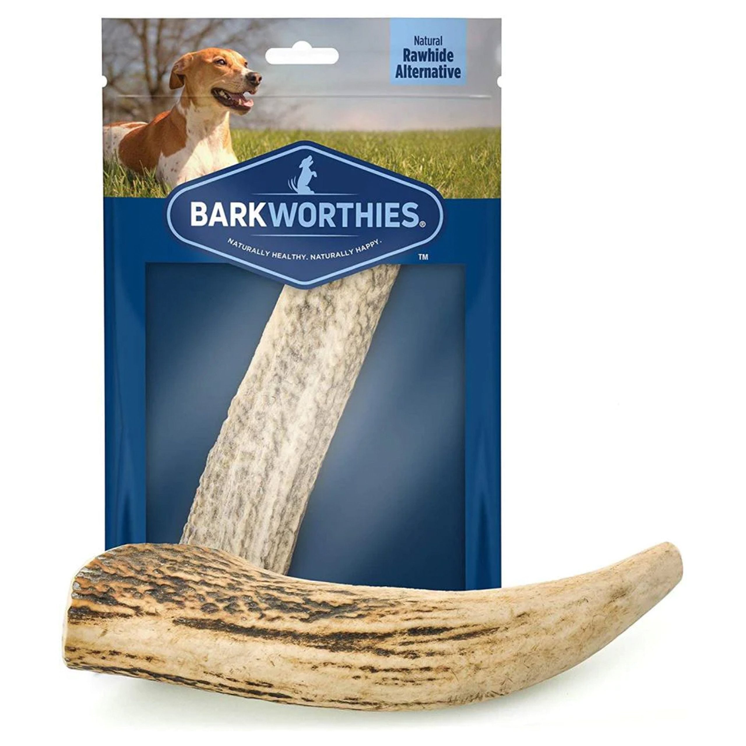 Barkworthies Whole Elk Antler Dog Chew for Large Breed Dogs