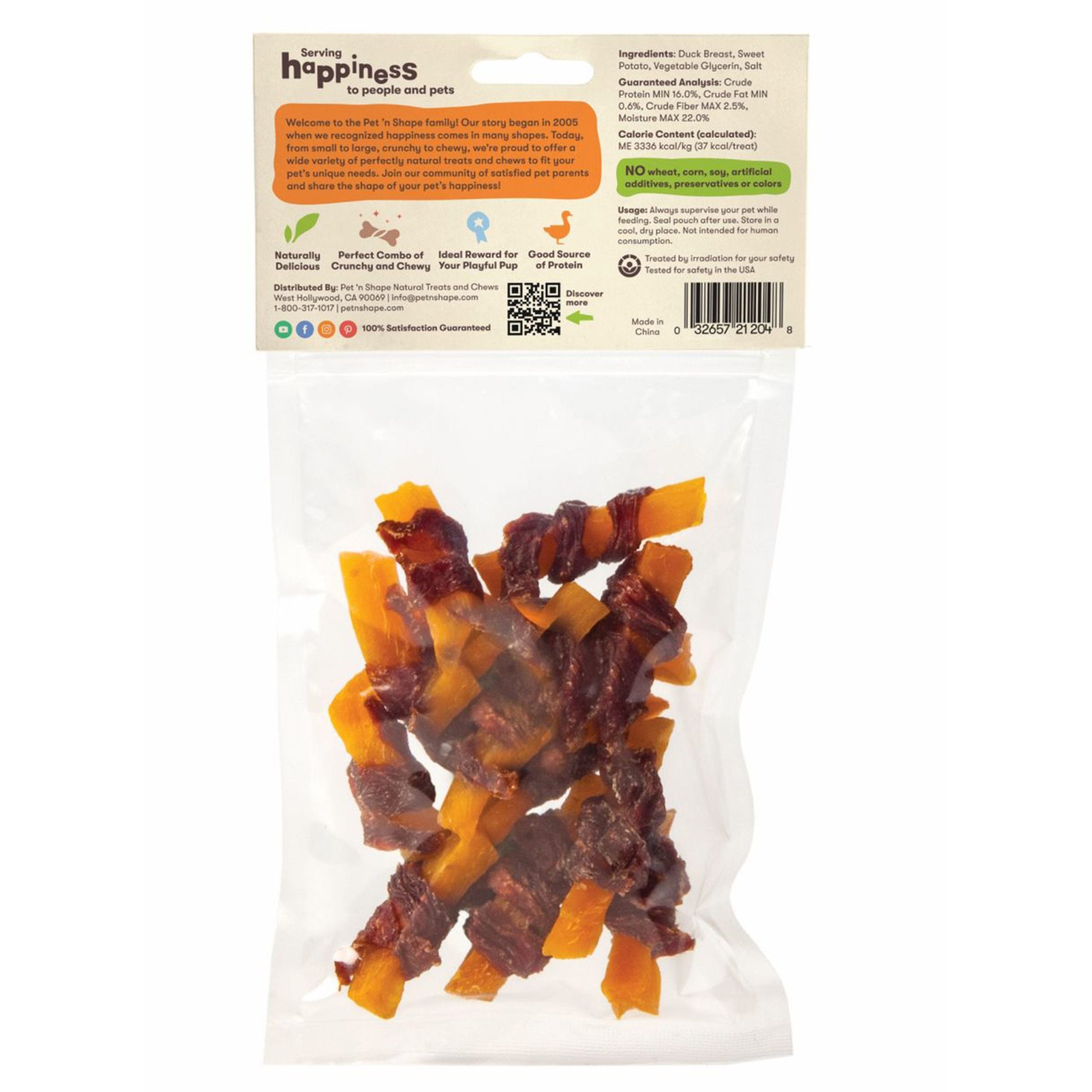 Pet ‘n Shape Duck ‘n Sweet Potato Jerky Dog Treats 4-oz