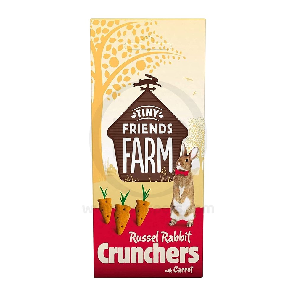 Tiny Friends Farm Russel Rabbit Crunchers Baked Treat with Carrot 4.2-oz