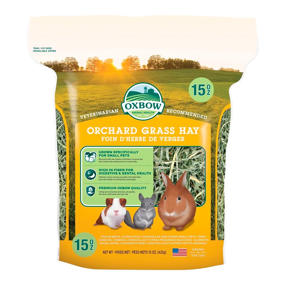 Oxbow Animal Health Orchard Grass Hay Small Animal Treat 15-oz