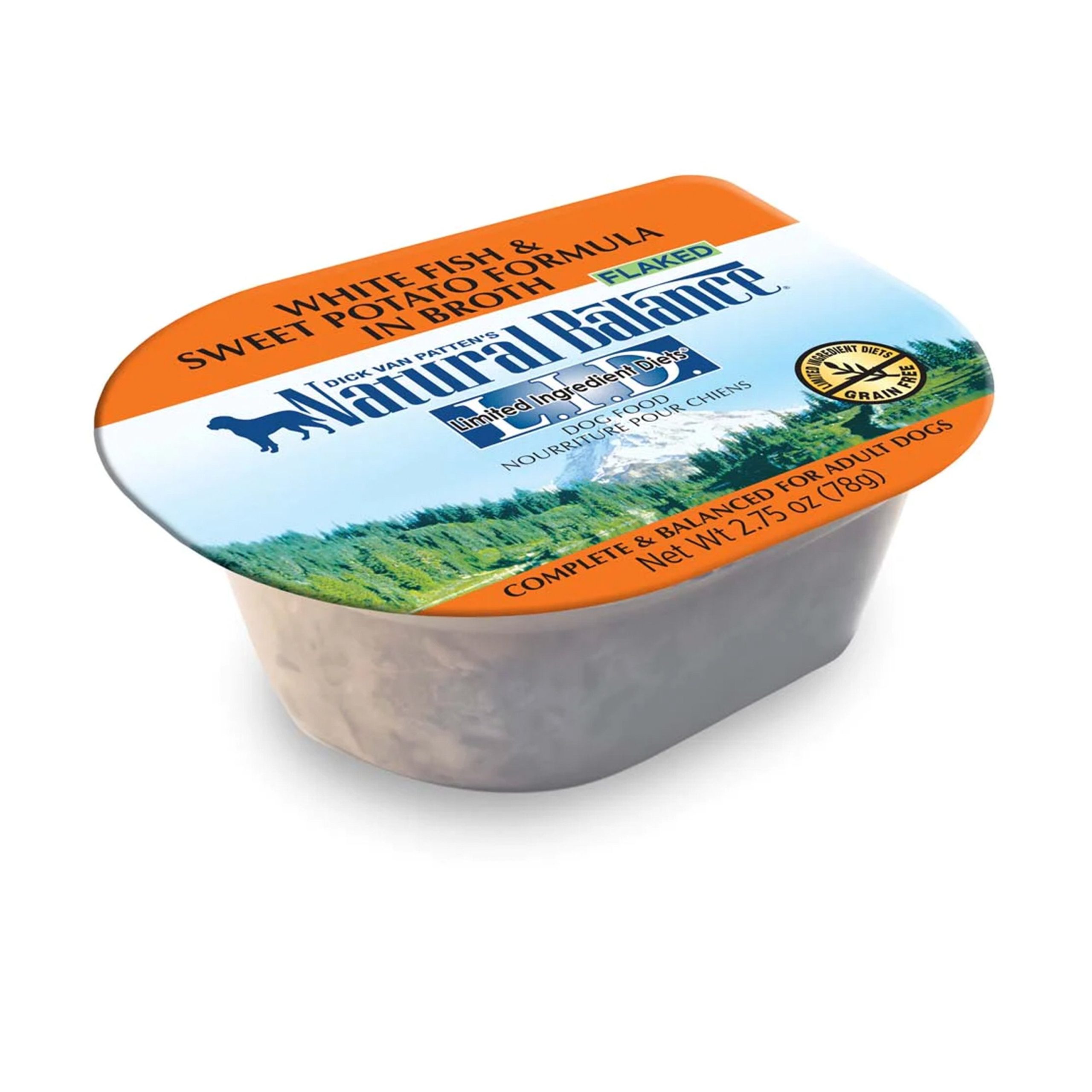 Natural Balance L.I.D Grain-Free Adult Wet Dog Food Whitefish & Sweet Potato Formula in Broth 2.75-oz