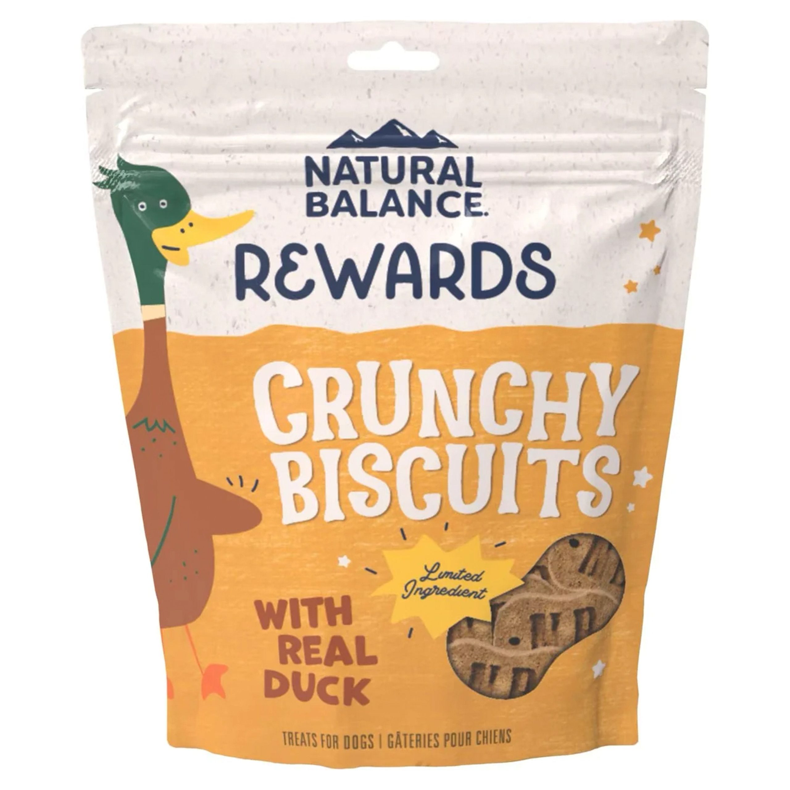 Natural Balance Pet Foods Rewards Crunchy Biscuits Dog Treats Duck 14-oz