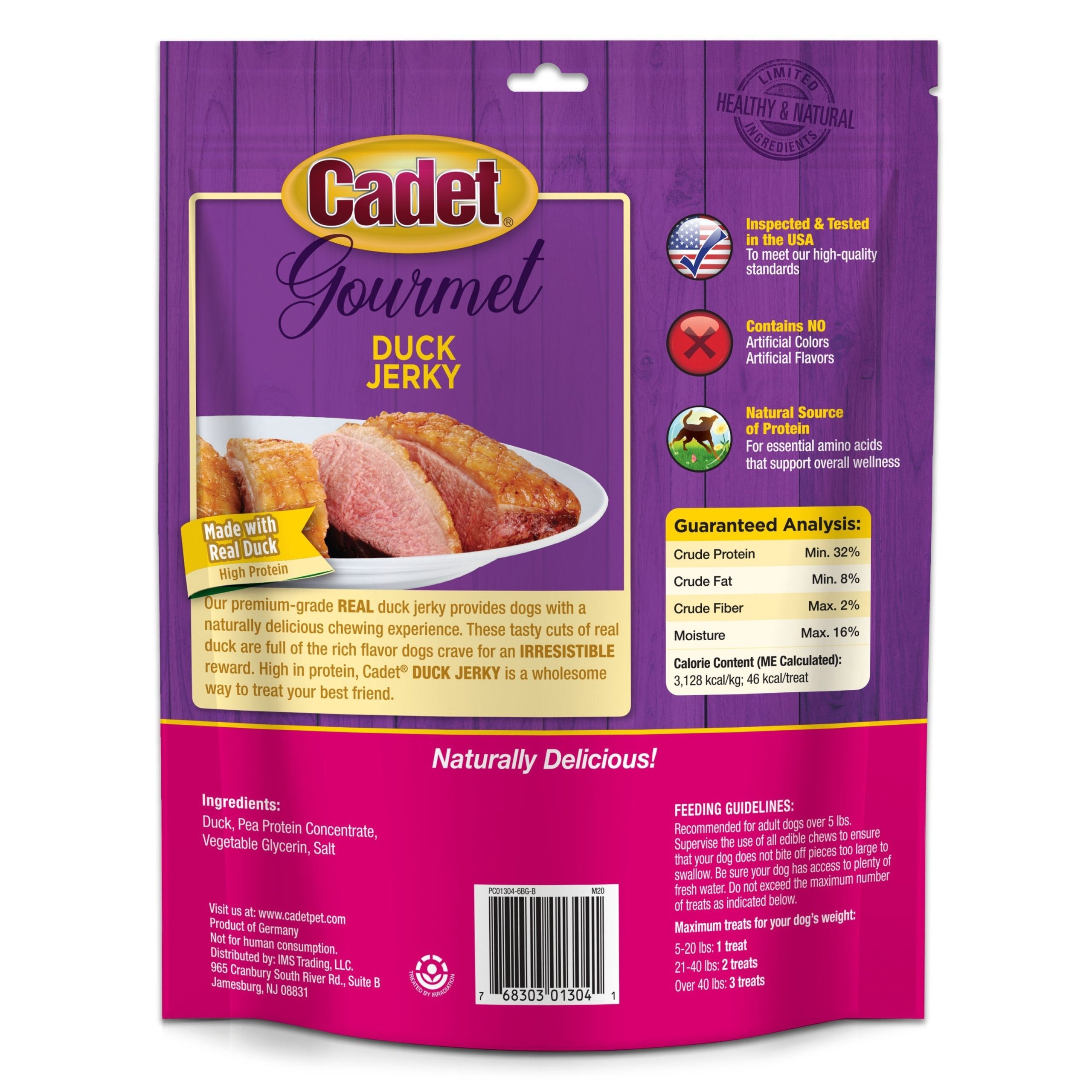 Cadet Gourmet Duck Jerky Dogs Treats 14-oz