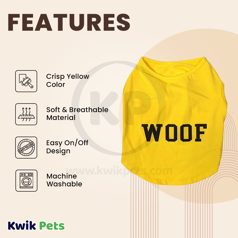 Fashion Pet Cosmo Woof Tee Yellow XS