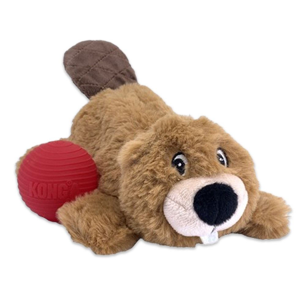 KONG Cozie Pocketz Dog Toy Beaver Small