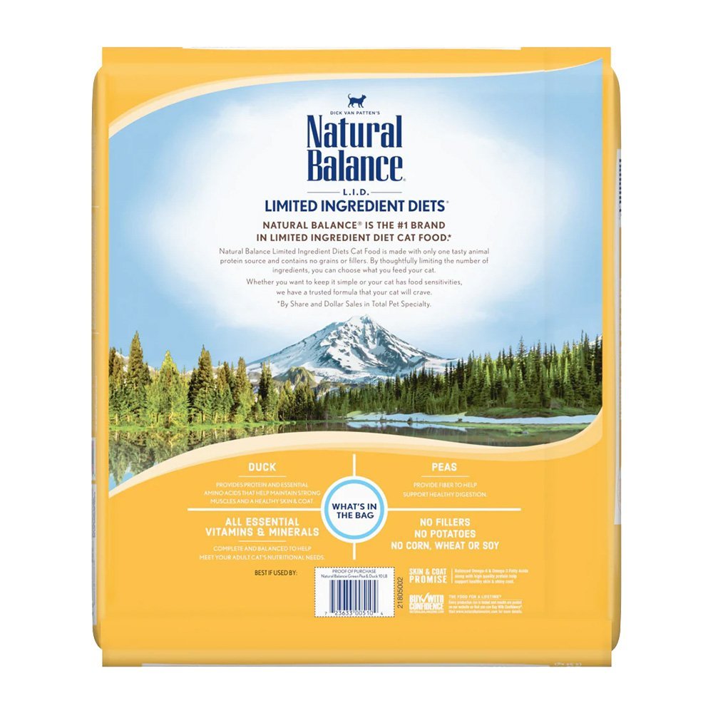 Natural Balance Pet Foods Limited Ingredient Reserve Grain Free Dry Cat Food Green Pea & Duck 10-lb