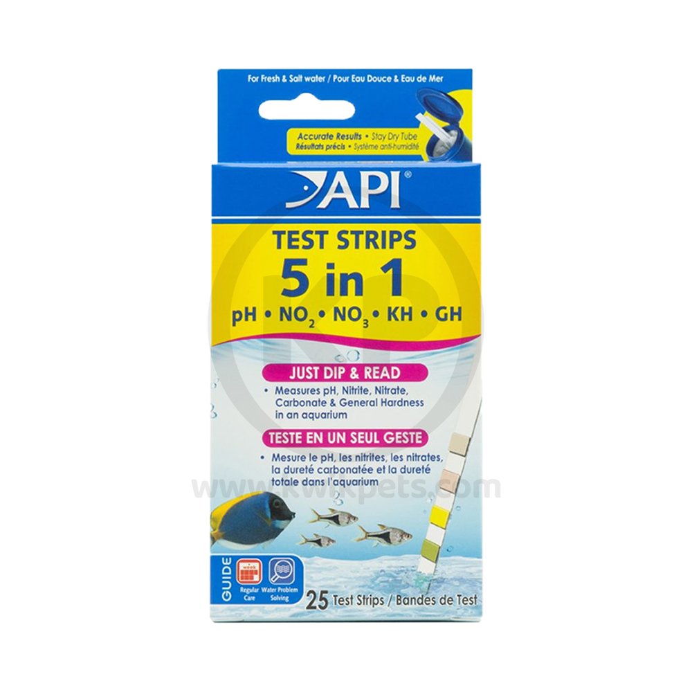 API 5-in-1 Freshwater Aquarium Test Strip 4 Count