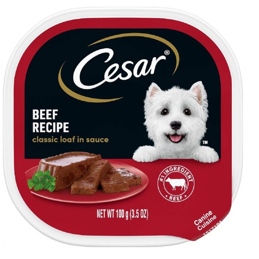 Cesar Classic Loaf in Sauce Adult Wet Dog Food Beef 3.5 Oz 24 Count