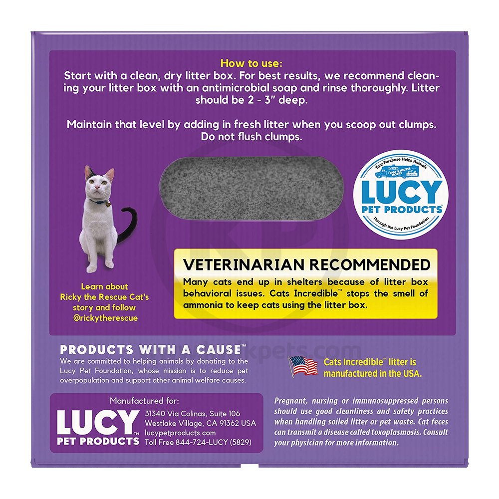 Lucy Pet Products Cats Incredible Clumping Litter Light Lavender Scent 18-lb