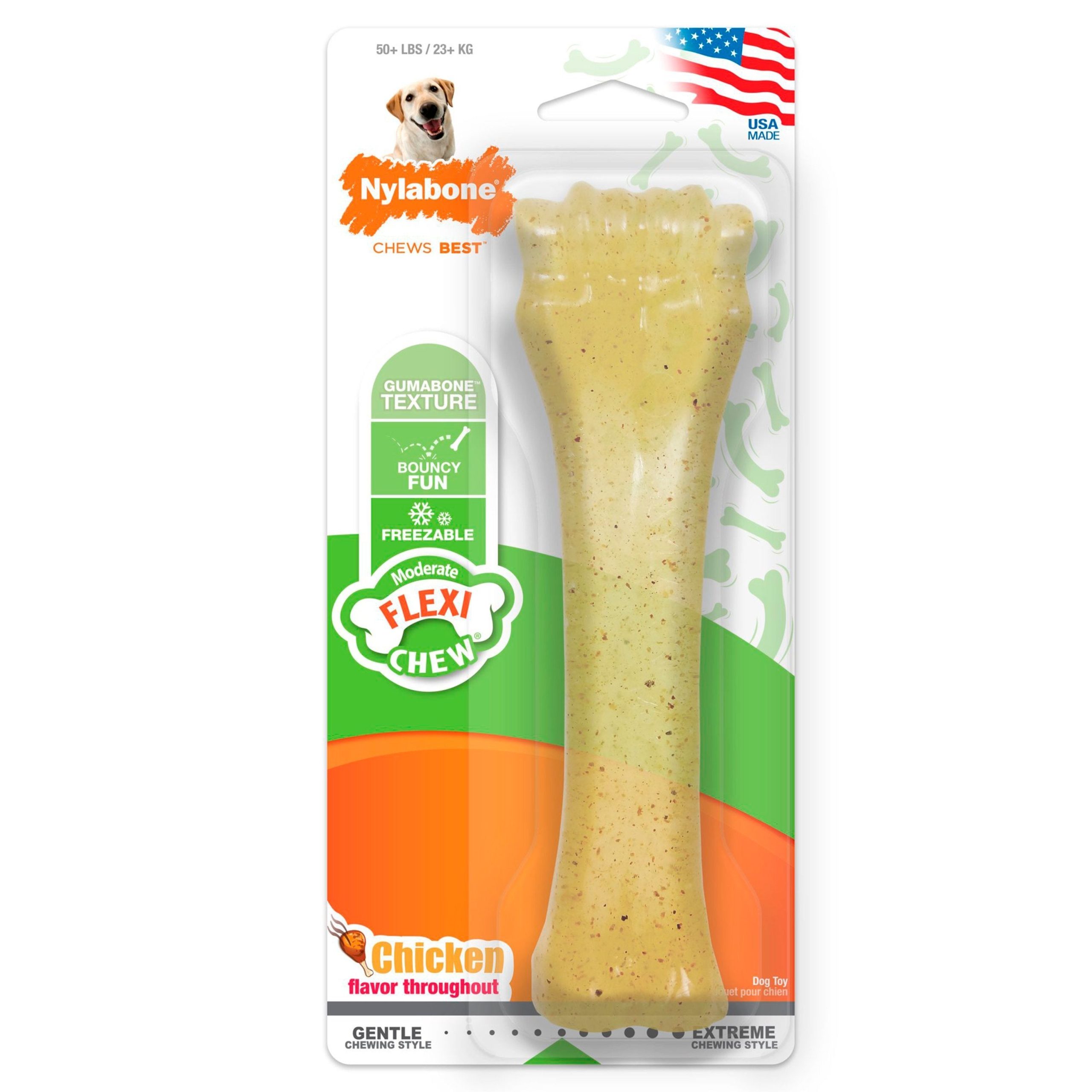 Nylabone Moderate Chew Dog Toy Chicken XL/Souper – 50+ lbs