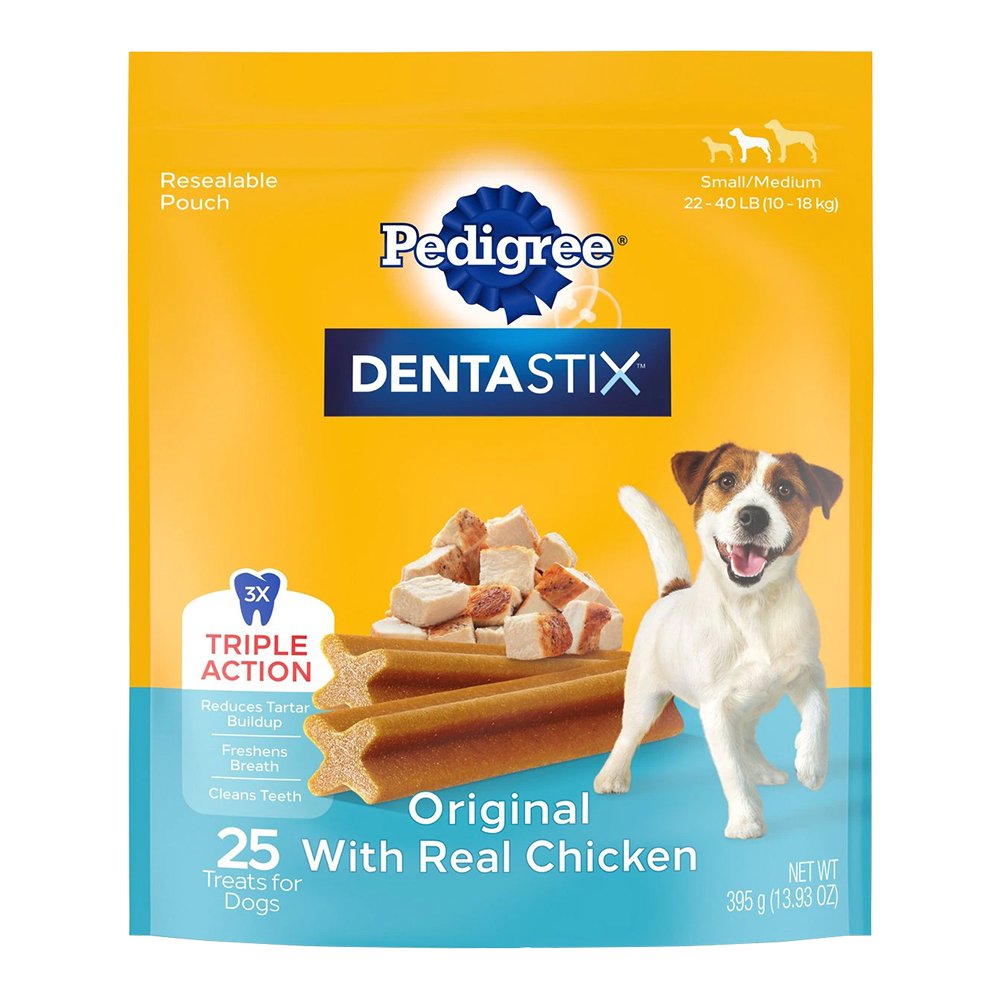 Pedigree DENTASTIX Dog Dental Treat Original w/Real Chicken 25 Count