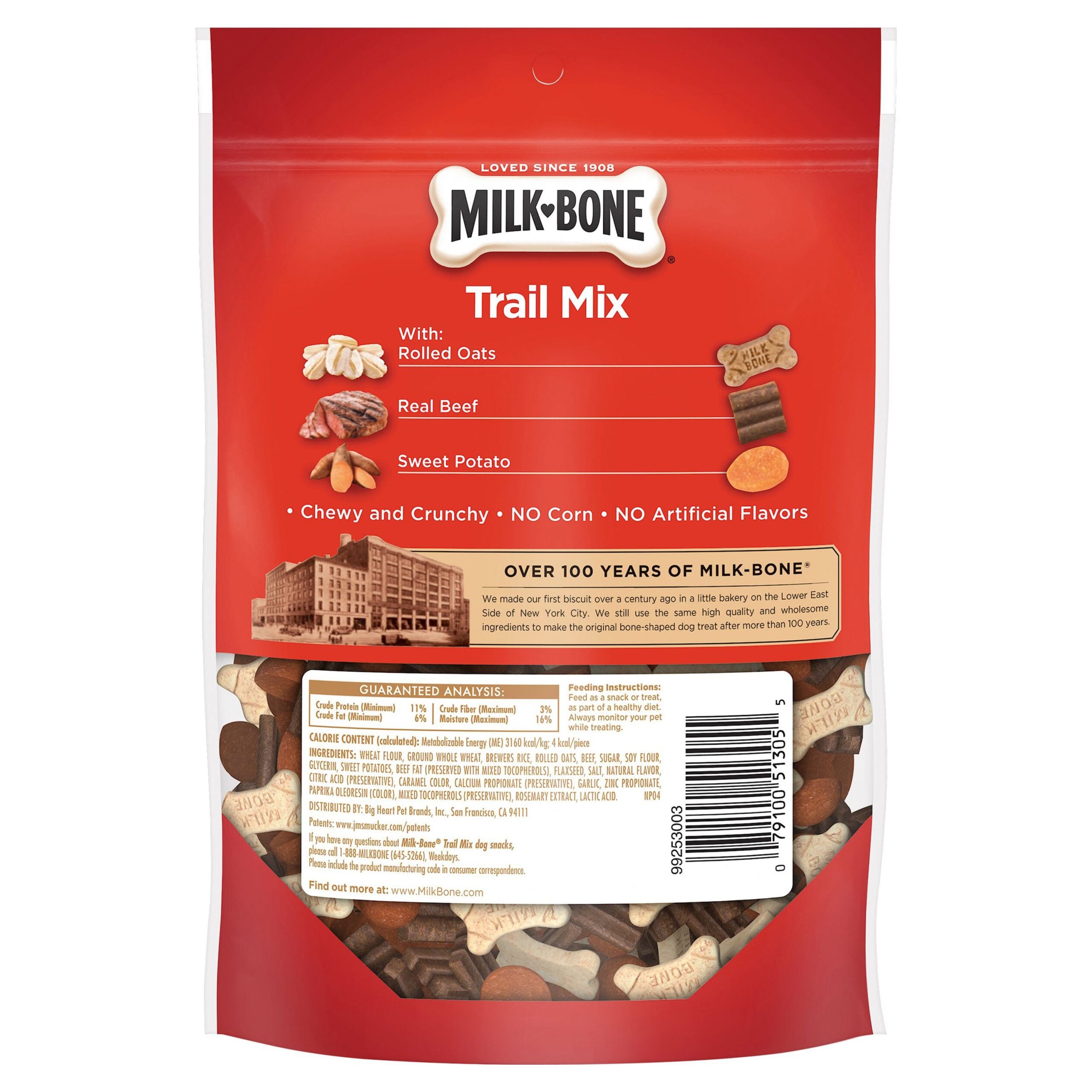 Milk-Bone Trail Mix Beef & Sweet Potato Dog Treats Mini 9-oz