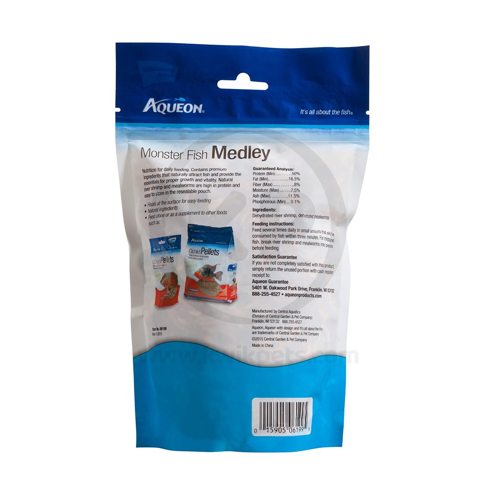 Aqueon Monster Fish Medley Food 3.5-oz