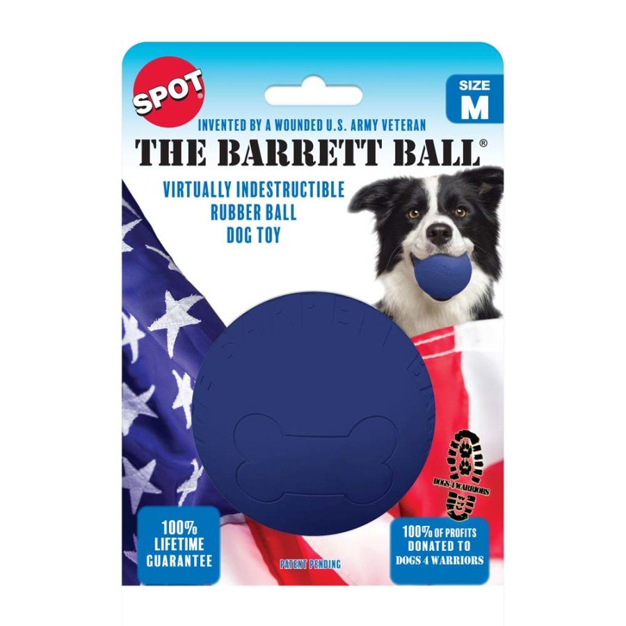 Ethical Pet Spot The Barrett Ball Dog Toy Blue Medium 4-in