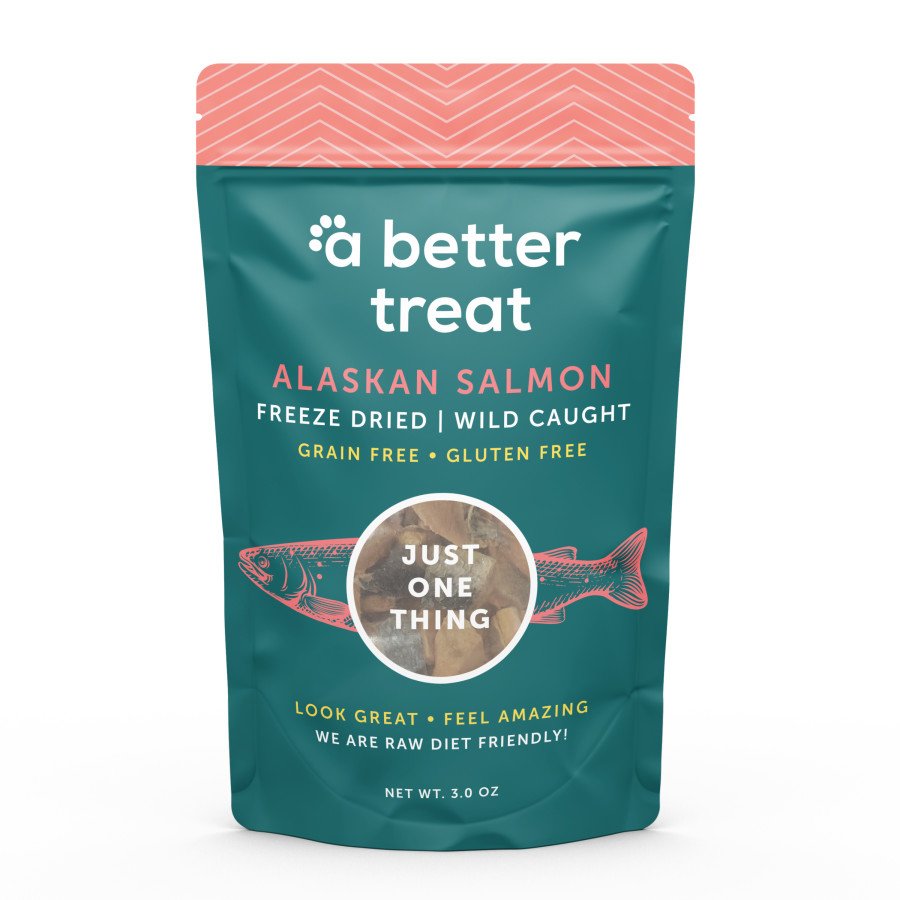 A Better Treat Just One Thing Freeze Dried Dog & Cat Treats Wild Caught Salmon 3-oz