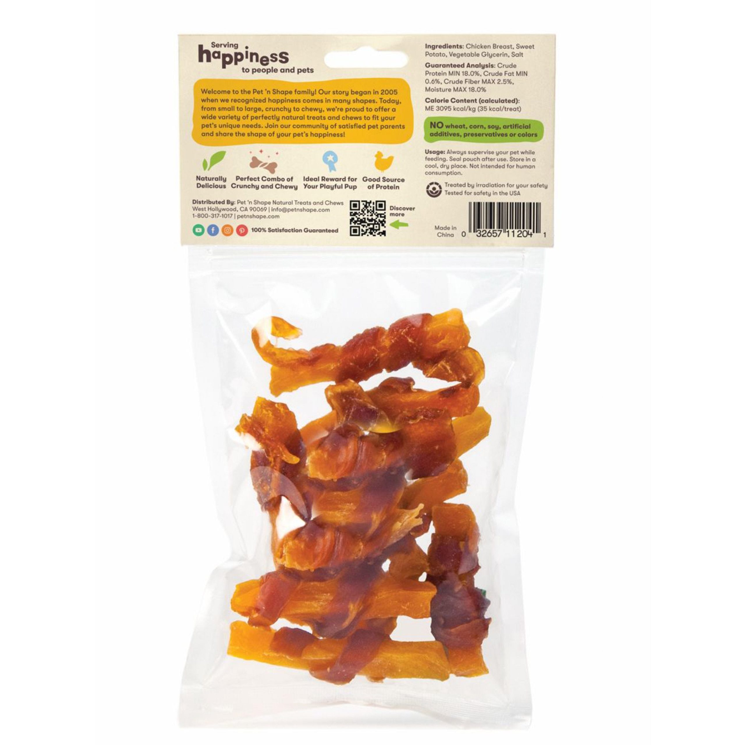 Pet ‘n Shape Chik ‘n Sweet Potato Jerky Dog Treats 4-oz