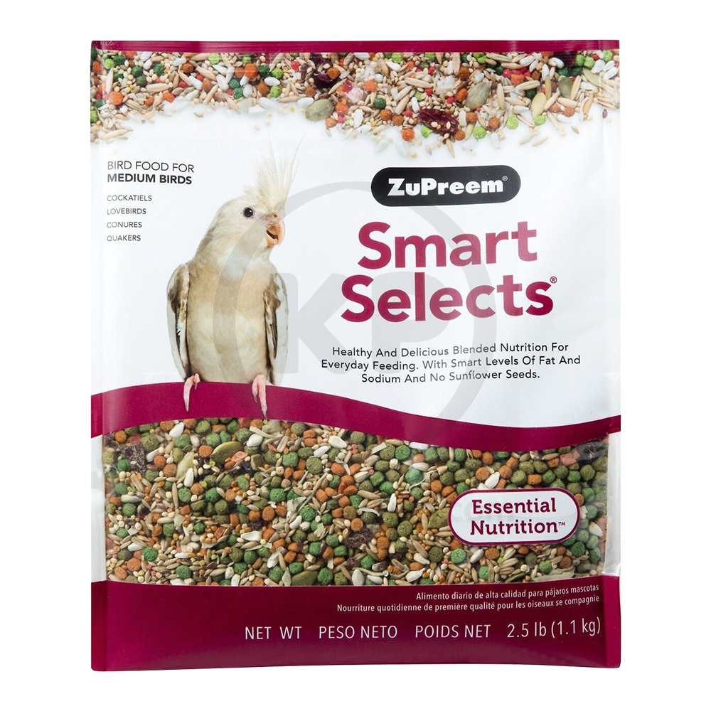 ZuPreem Smart Selects Bird Food Cockatiels & Lovebirds 2.5-lb