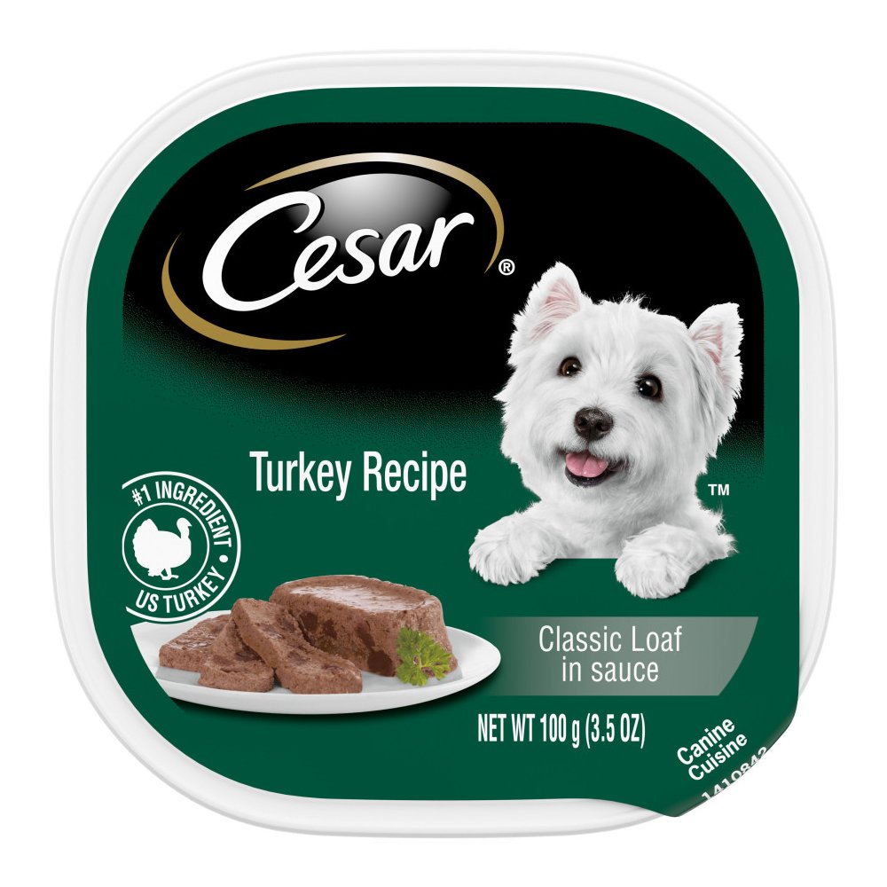 Cesar Classic Loaf in Sauce Adult Wet Dog Food Turkey 3.5-oz