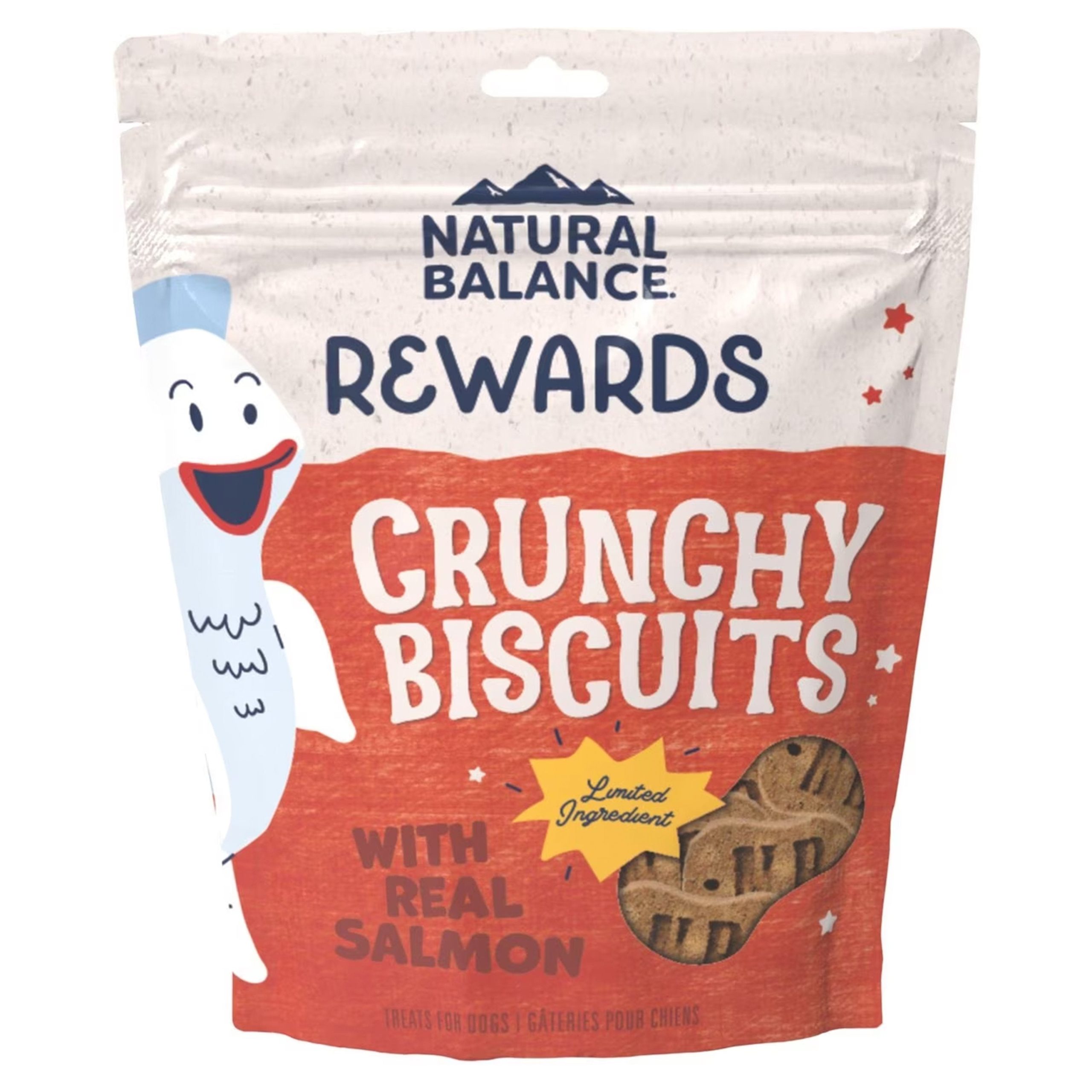 Natural Balance Pet Foods Rewards Crunchy Biscuits Dog Treats Salmon 14-oz