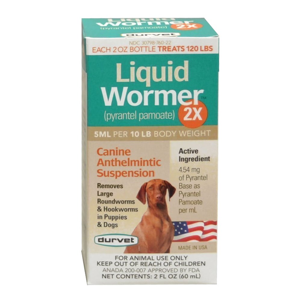 Durvet Liquid Wormer 2X for Dogs 2-oz