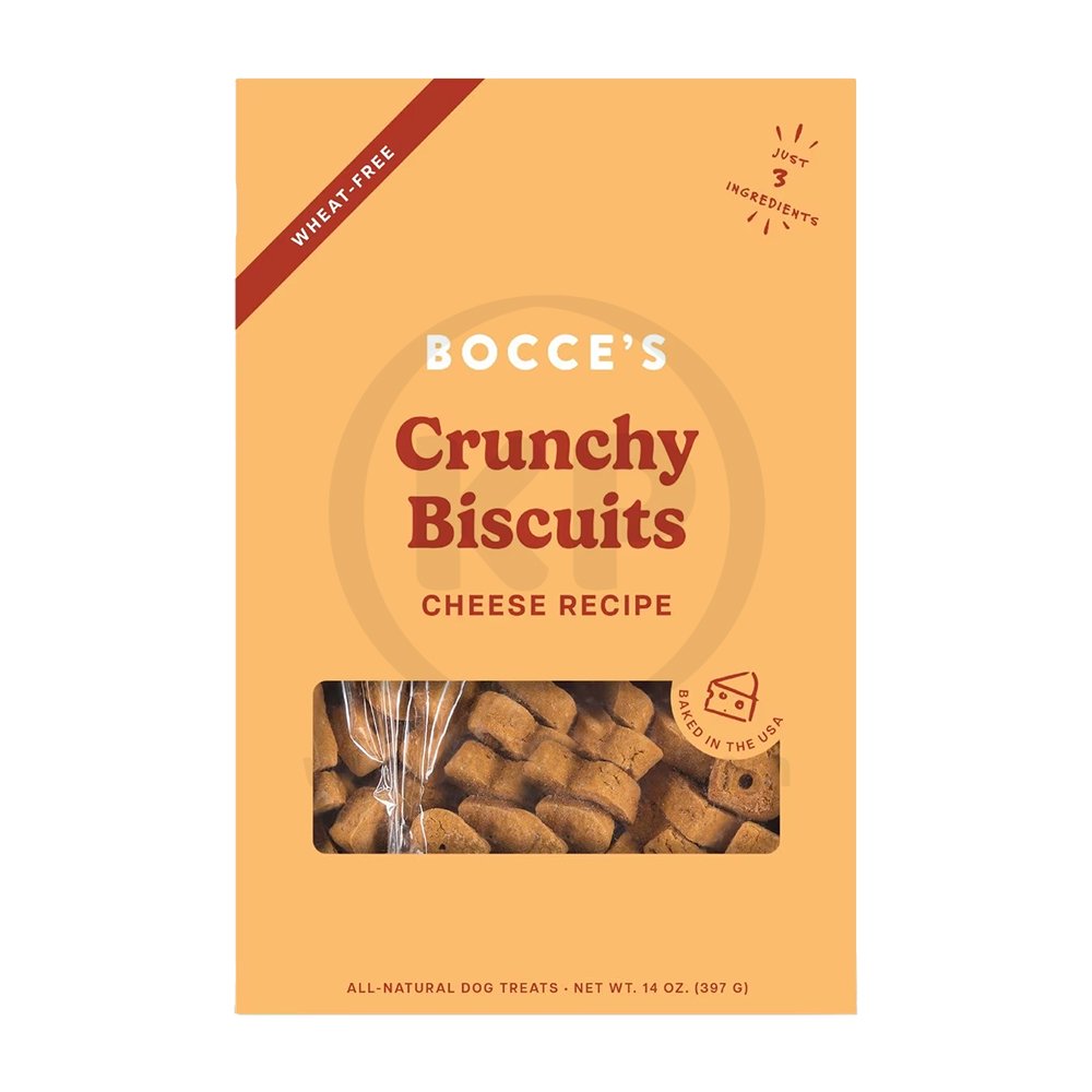 Bocce’s Bakery Crunchy Biscuits Dog Treats Cheese 14-oz