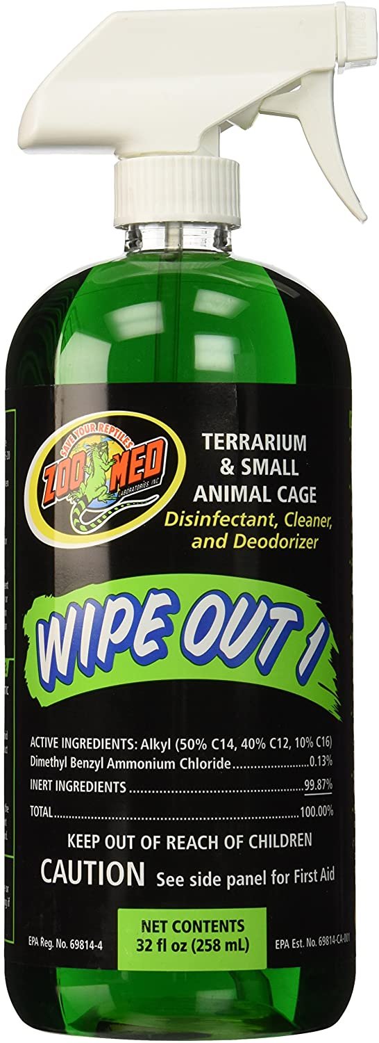 Zoo Med Wipe Out 1 for Terrariums & Small Animal Cage 32-oz